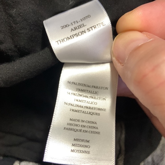 Rails faux wrap Ariel midi dress in Thompson Stripe. Black and gray with silver - Picture 9 of 9